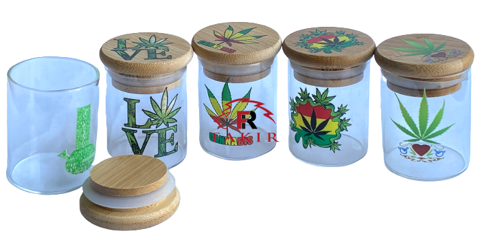 контейнер стекло бамбук "Bamboo glass jars" малый фото 2