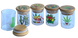 контейнер стекло бамбук "Bamboo glass jars" малый