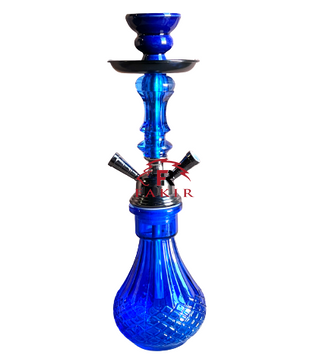 Кальян средний на две трубки 38 см № YR6-9-Blue фото 1