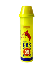 Газ для заправки запальничок жовтий 80 мл балон пластик.
