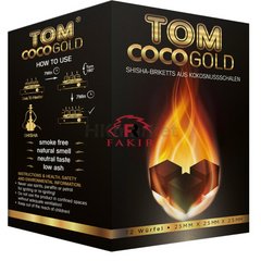 Кокосове вугілля для кальяну Tom COCO Gold (72 кубики 1кг)