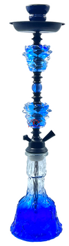 Кальян средний на одну трубку 57 см № YR-7 Blue фото 1