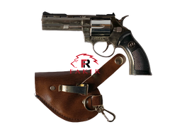Пістолет-револьвер у кобурі середній