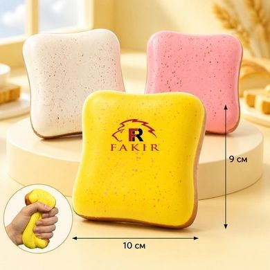 Сквиш-антистресс Хлеб Тост с запахом 10*9*5 см (Мягкий тактильный сквиш с эффектом медленного восстановления формы)