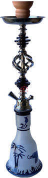Кальян средний на одну трубку 56 см № BQN-19 Black фото 1