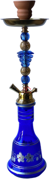 Кальян средний на одну трубку 51 см №BQN-25 Blue фото 1