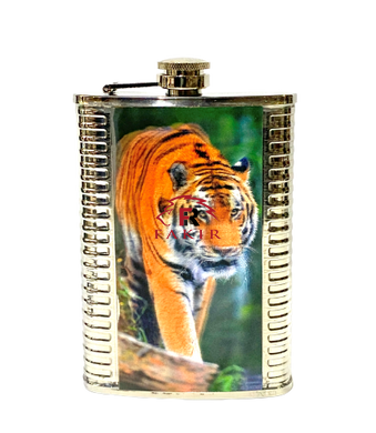 Фляжка метал 3D "Тигр"