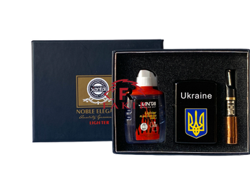 Подарочный набор HL-4928 (зажигалка+бензин+мундштук) фото 1
